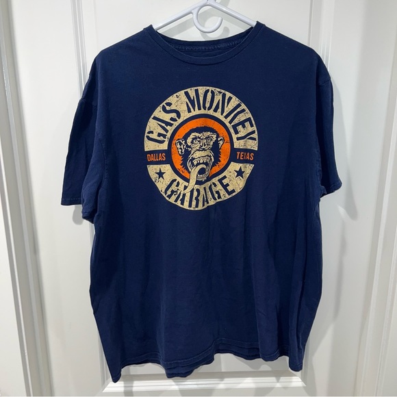 Gas Monkey Garage Dallas Texas t-Shirt mens Size XLarge graphic tee navy blue - Picture 1 of 4